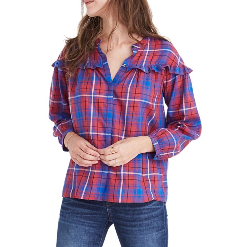 Plaid blouse